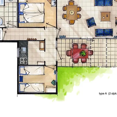 Bungalow, In A With Swimming Pool And Near The North Sea